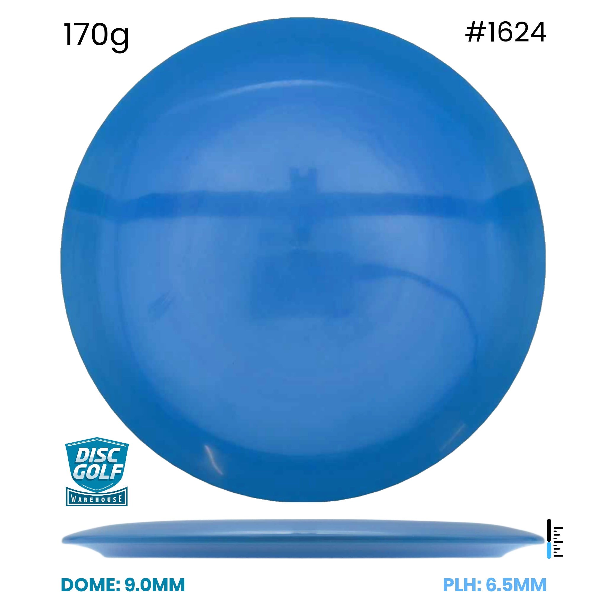 Disc Golf Warehouse Loop Discs Swoop - Hard As Plastic Blue 170g