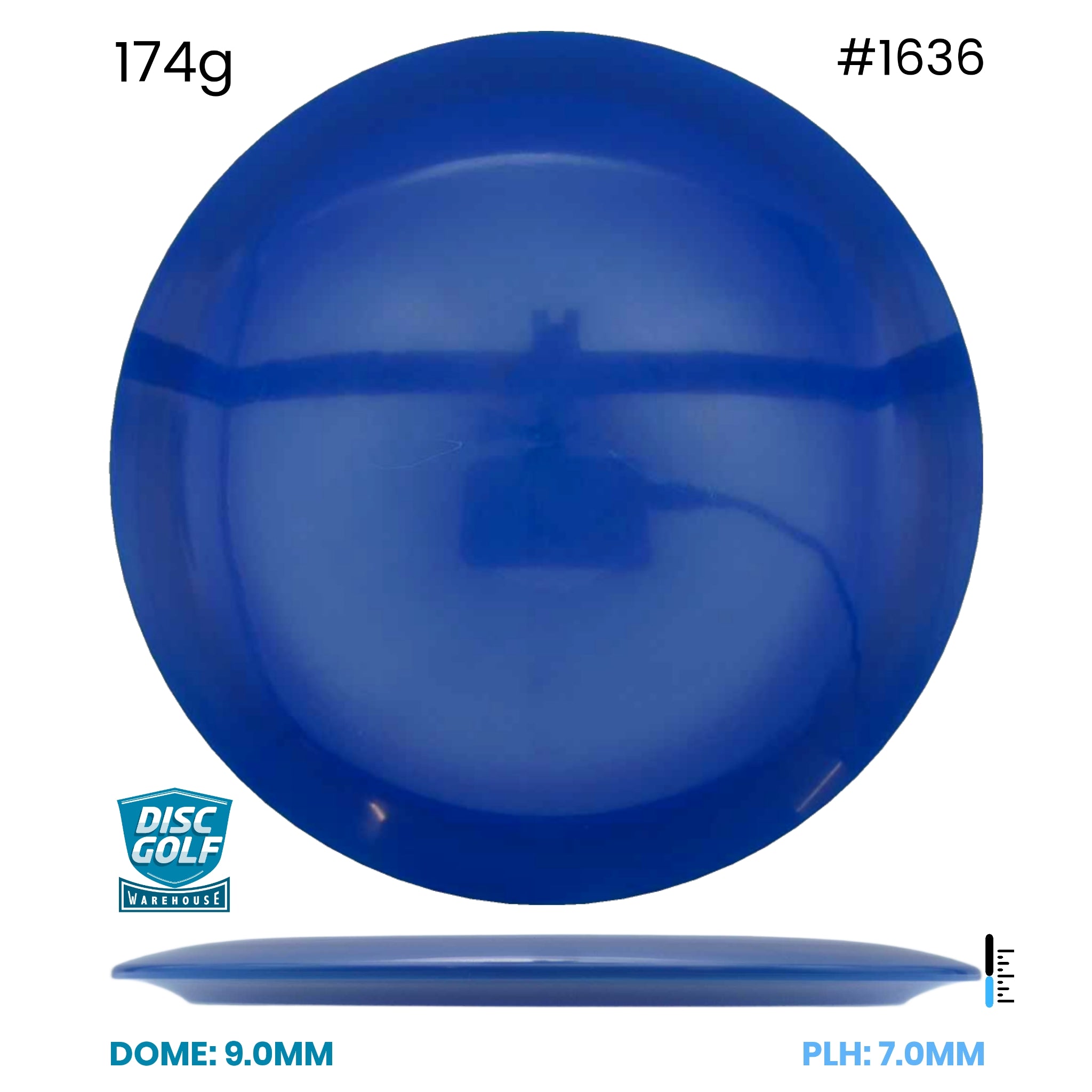 Disc Golf Warehouse Loop Discs Swoop - Hard As Plastic Blue 174g