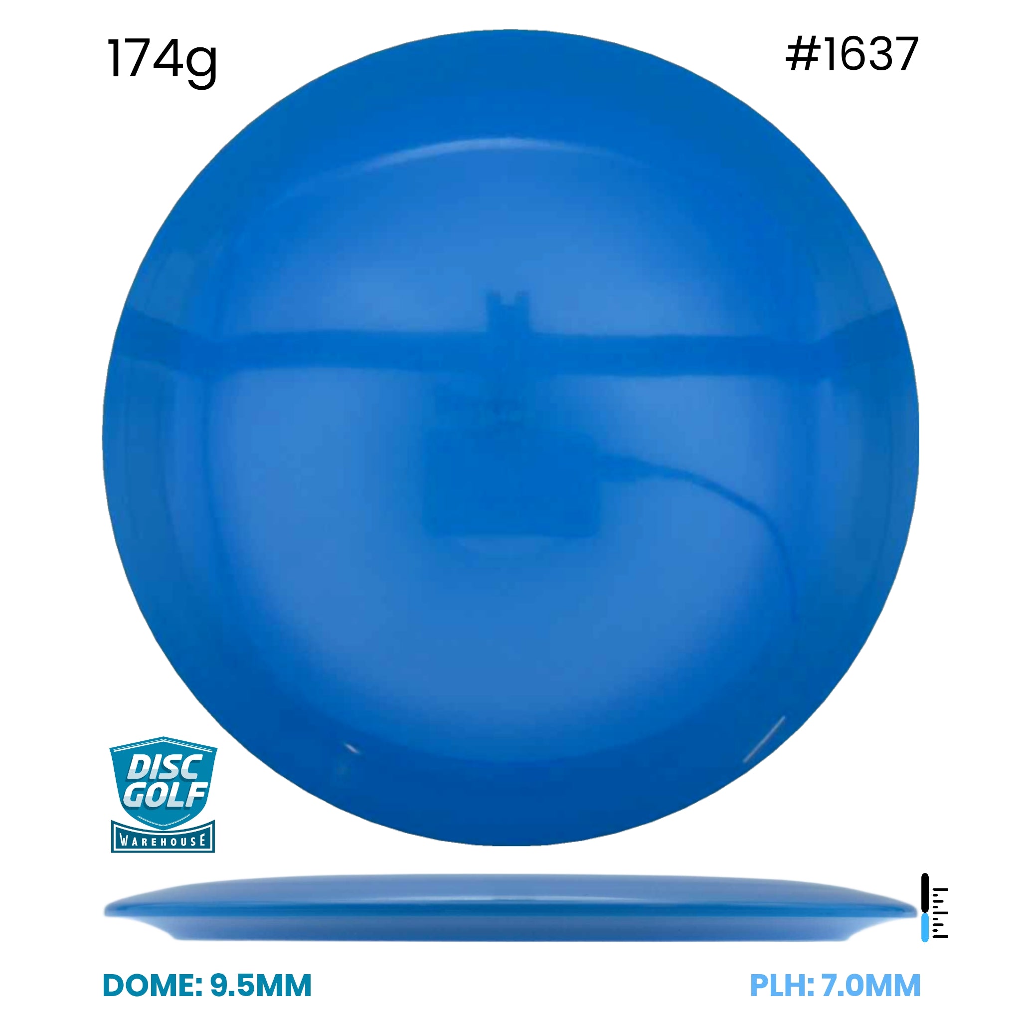 Disc Golf Warehouse Loop Discs Swoop - Hard As Plastic Blue 174g