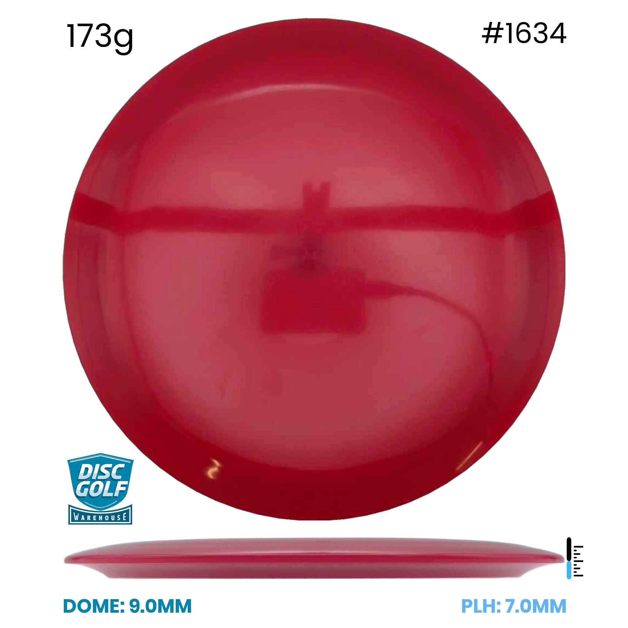 Disc Golf Warehouse Loop Discs Swoop - Hard As Plastic Red 173g