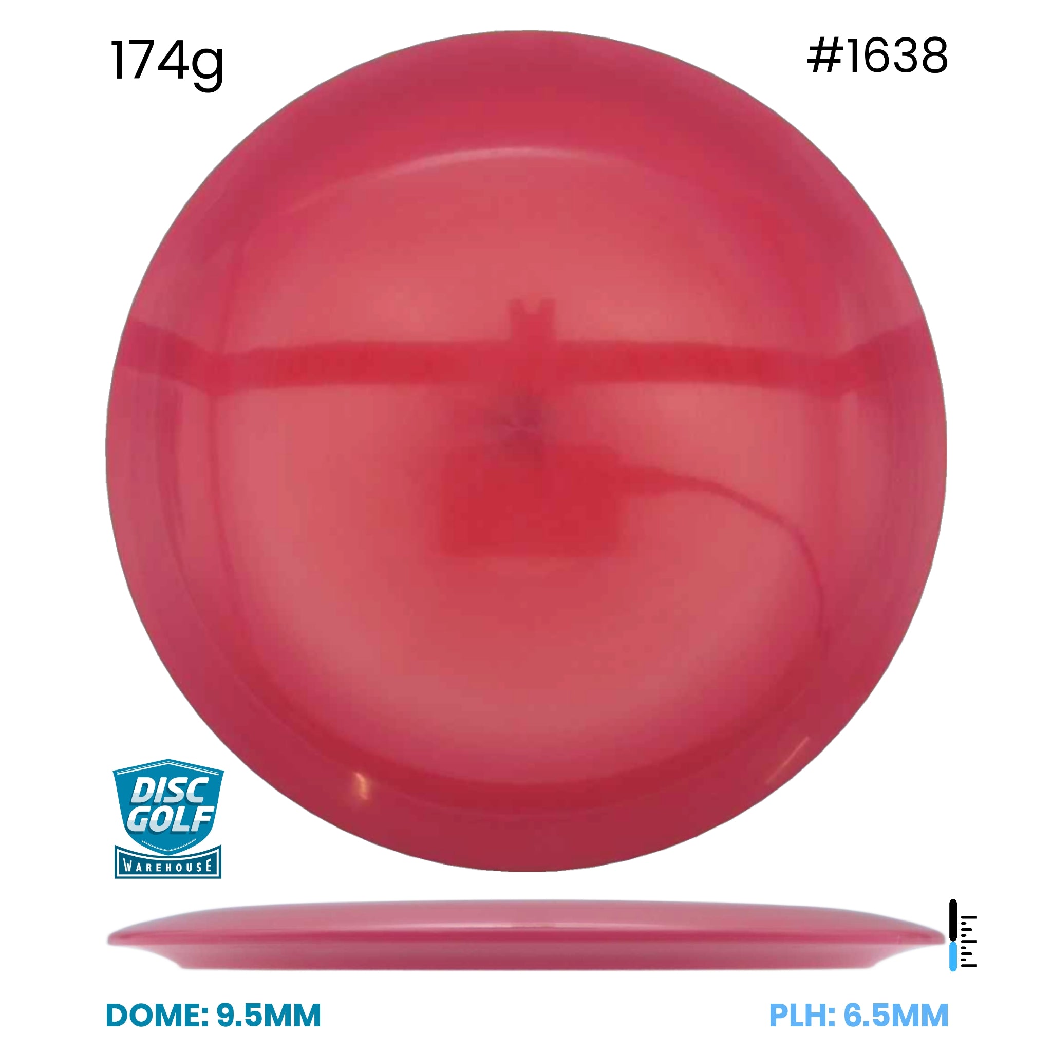 Disc Golf Warehouse Loop Discs Swoop - Hard As Plastic Red 174g