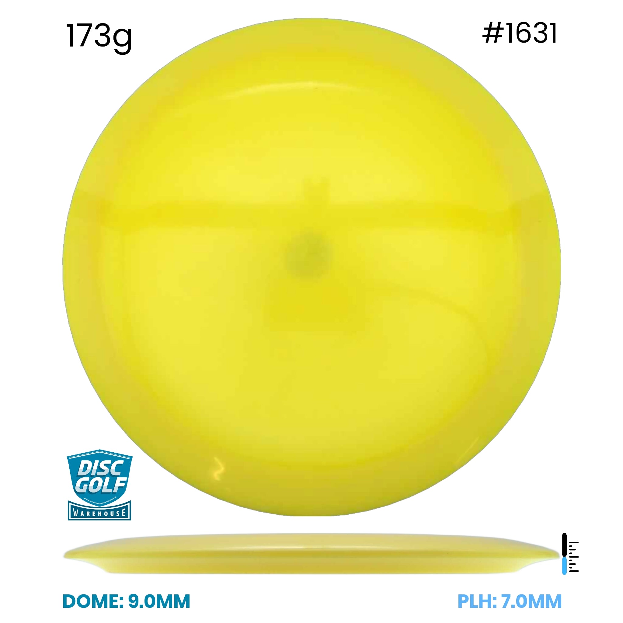 Disc Golf Warehouse Loop Discs Swoop - Hard As Plastic Yellow 173g
