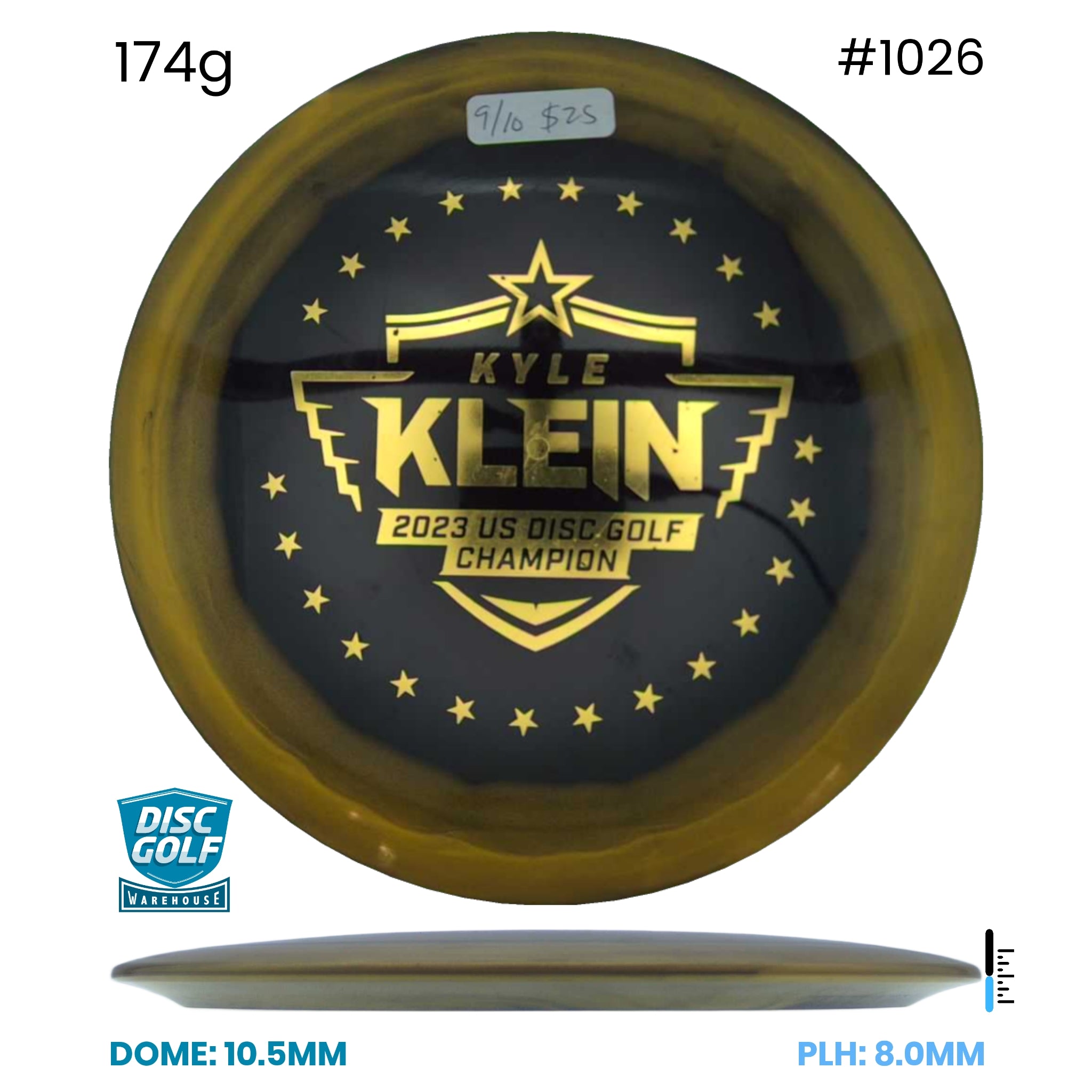 Disc Golf Warehouse Pre-loved Distance Drivers Vanguard - 9/10/Gold 174g
