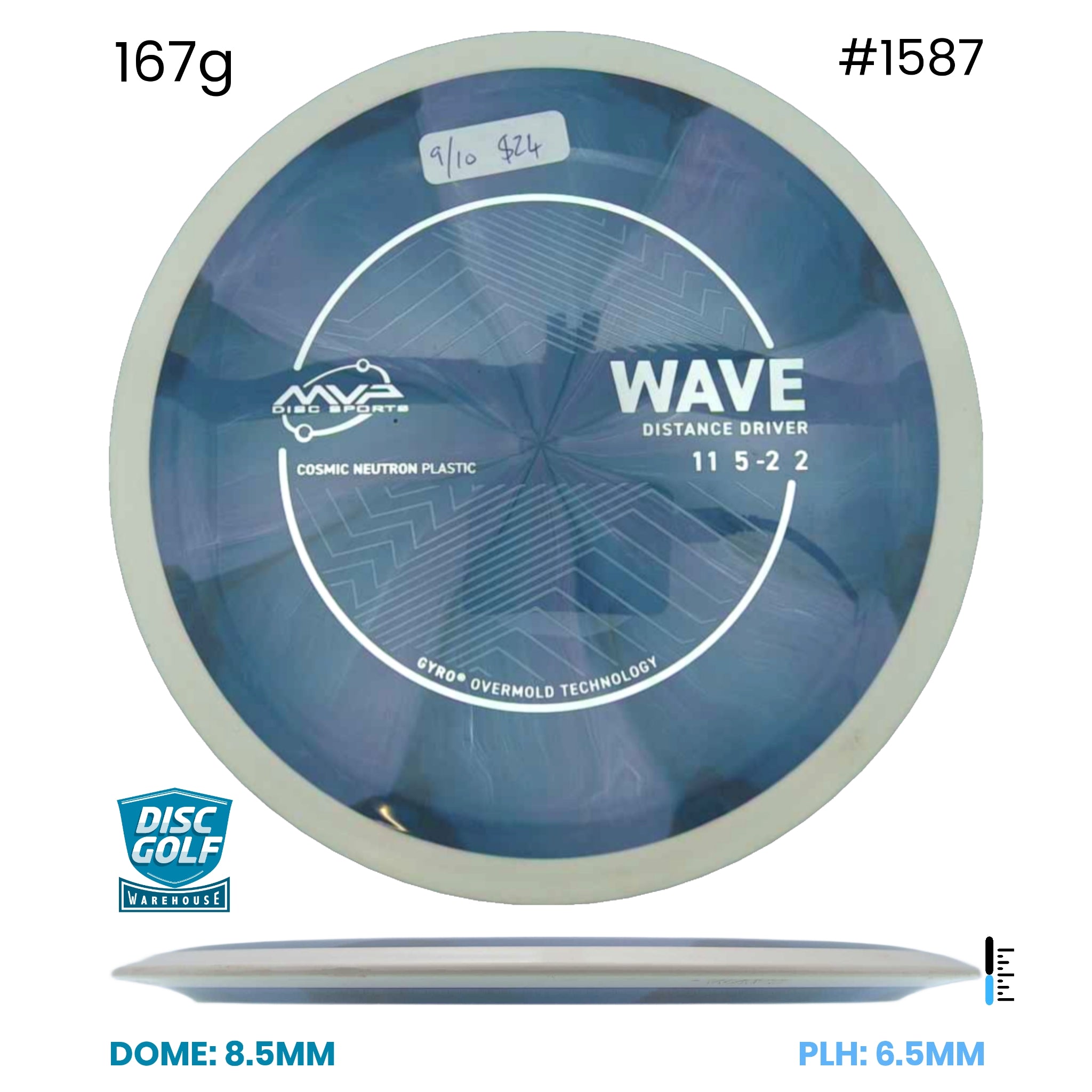 Disc Golf Warehouse Pre-loved Distance Drivers Wave - Neutron - 9/10 167g