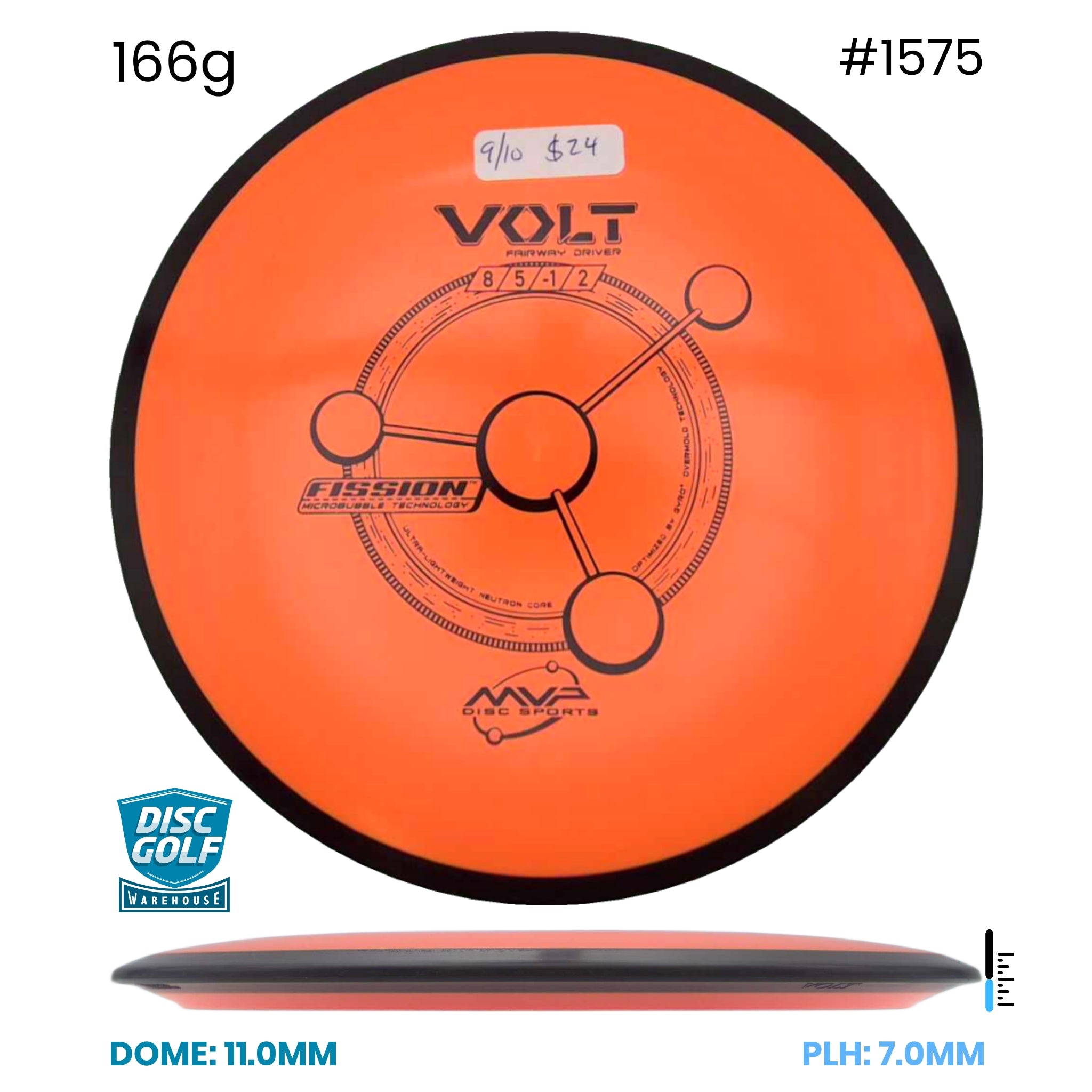 Disc Golf Warehouse Pre-loved Fairway Drivers Volt - Fission - 9/10 166g