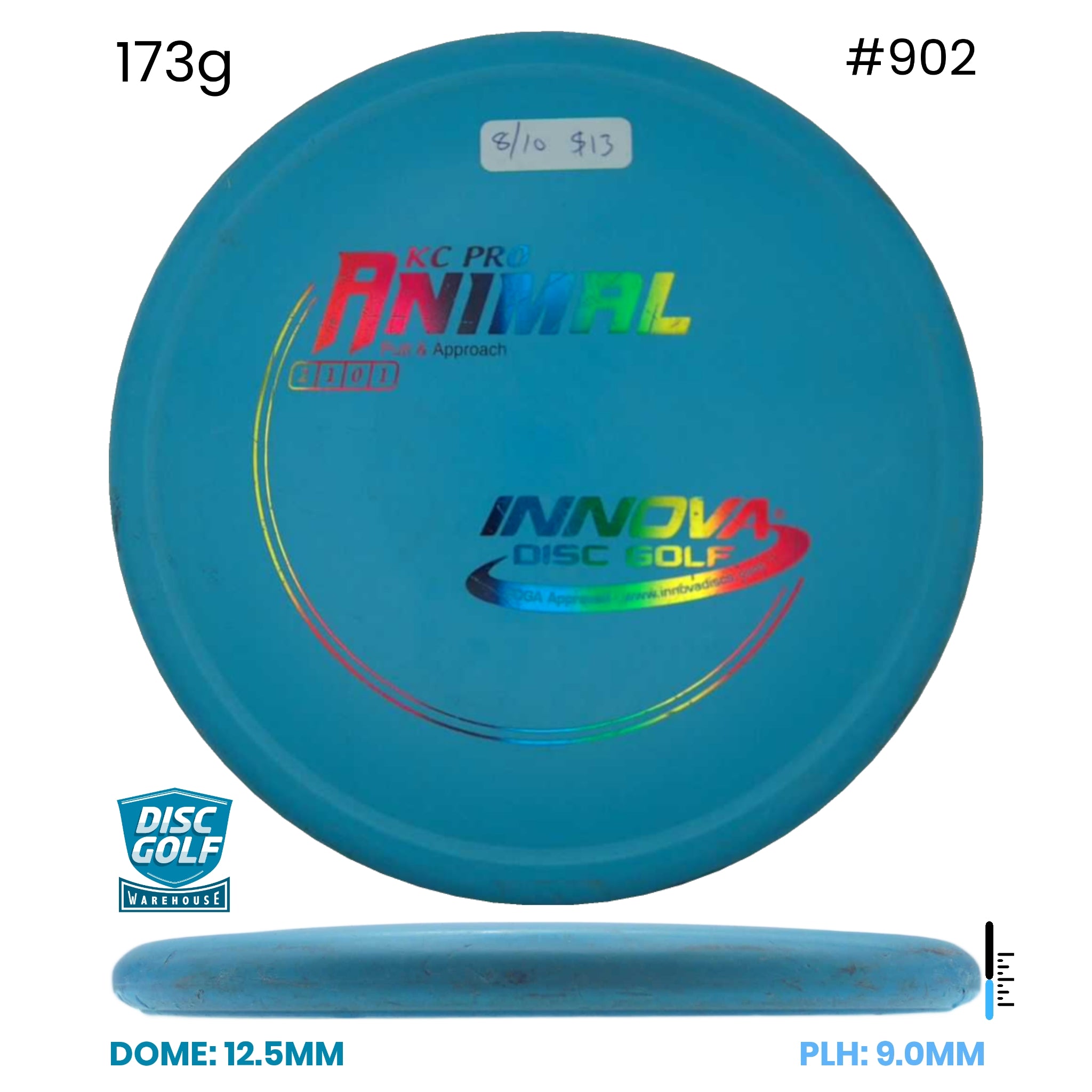 Disc Golf Warehouse Pre-loved Putt and Approach Blue/Rainbow Holo 173g