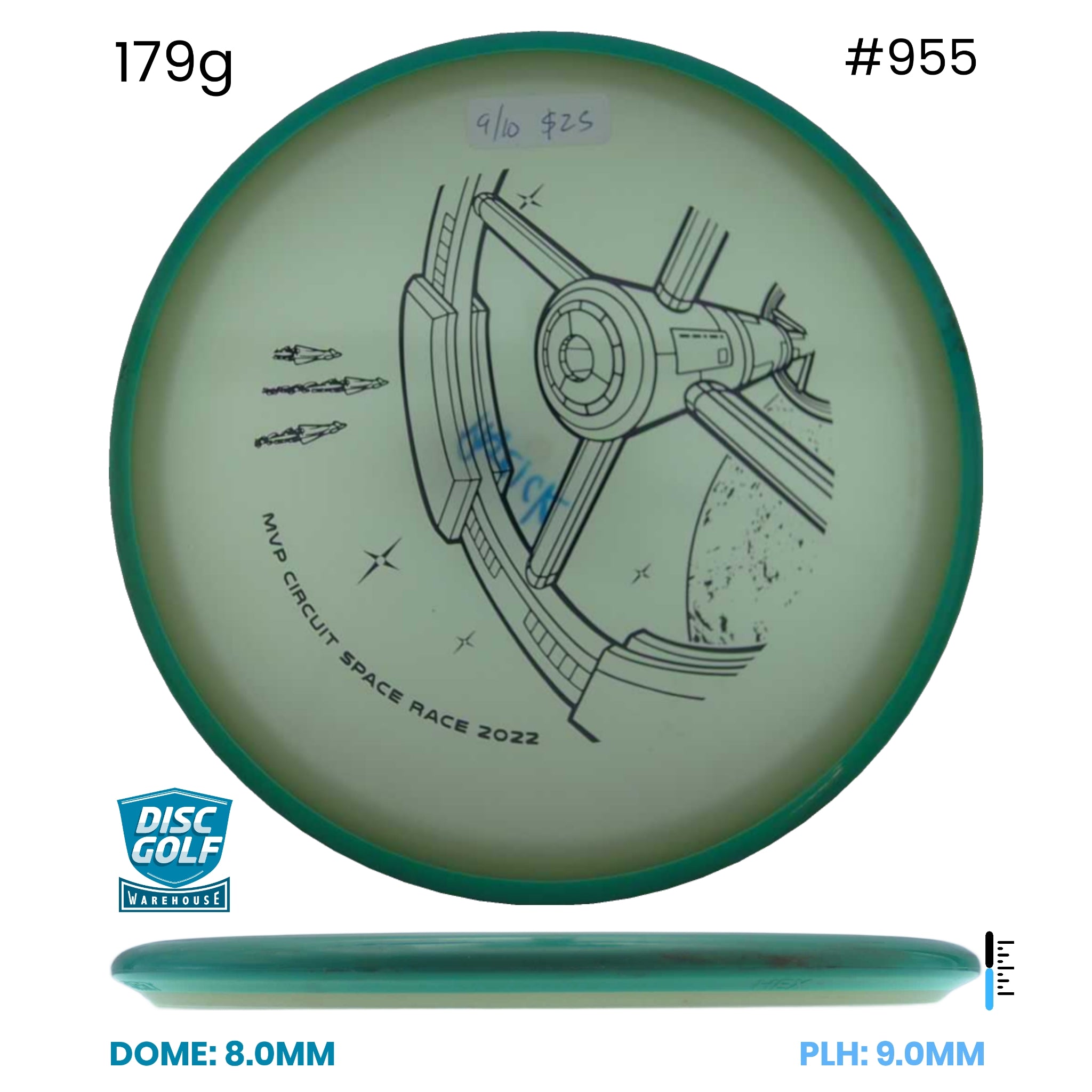 Disc Golf Warehouse Pre-loved Putt and Approach Glow/Black 179g