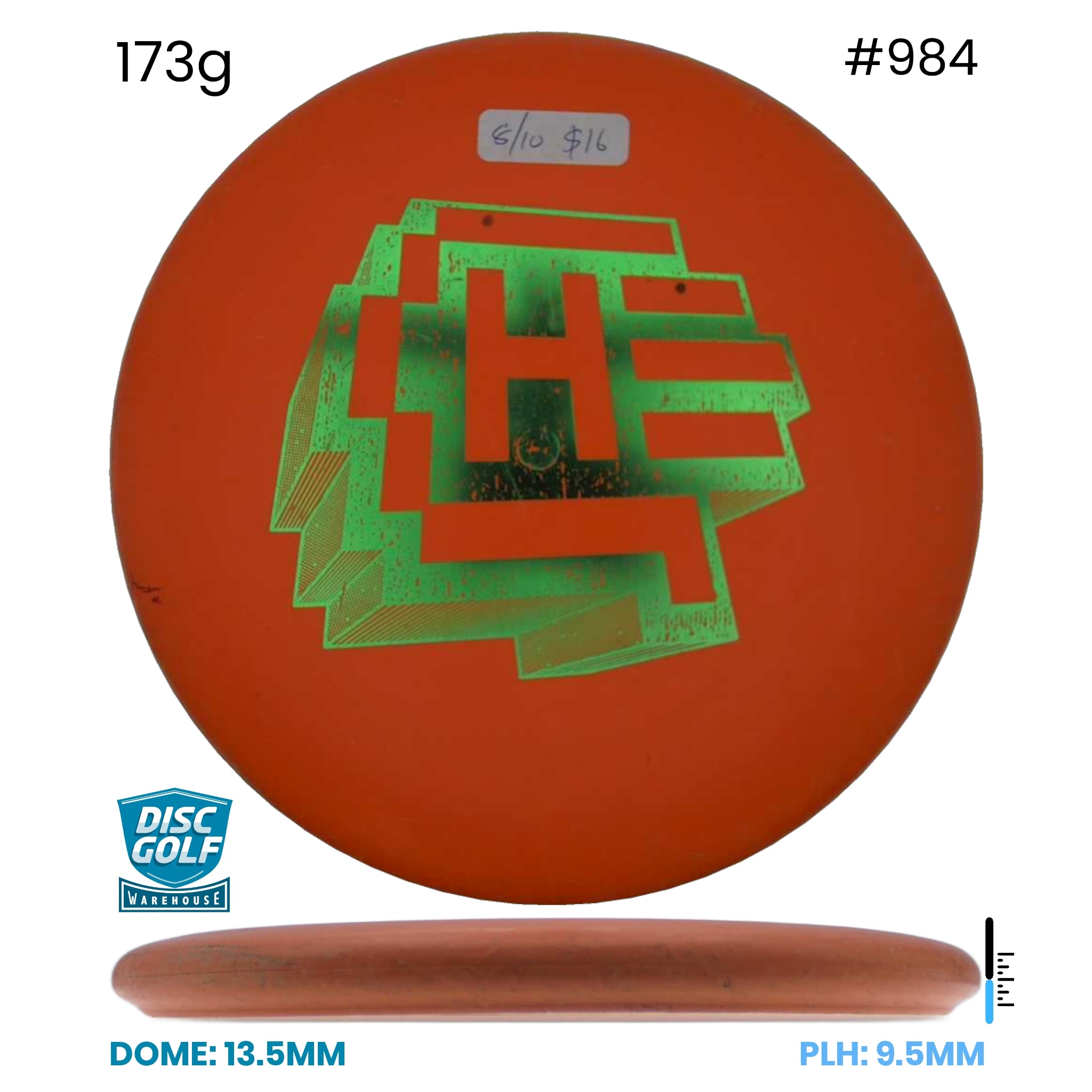 Disc Golf Warehouse Pre-loved Putt and Approach Judge - 8/10/Gold 173g
