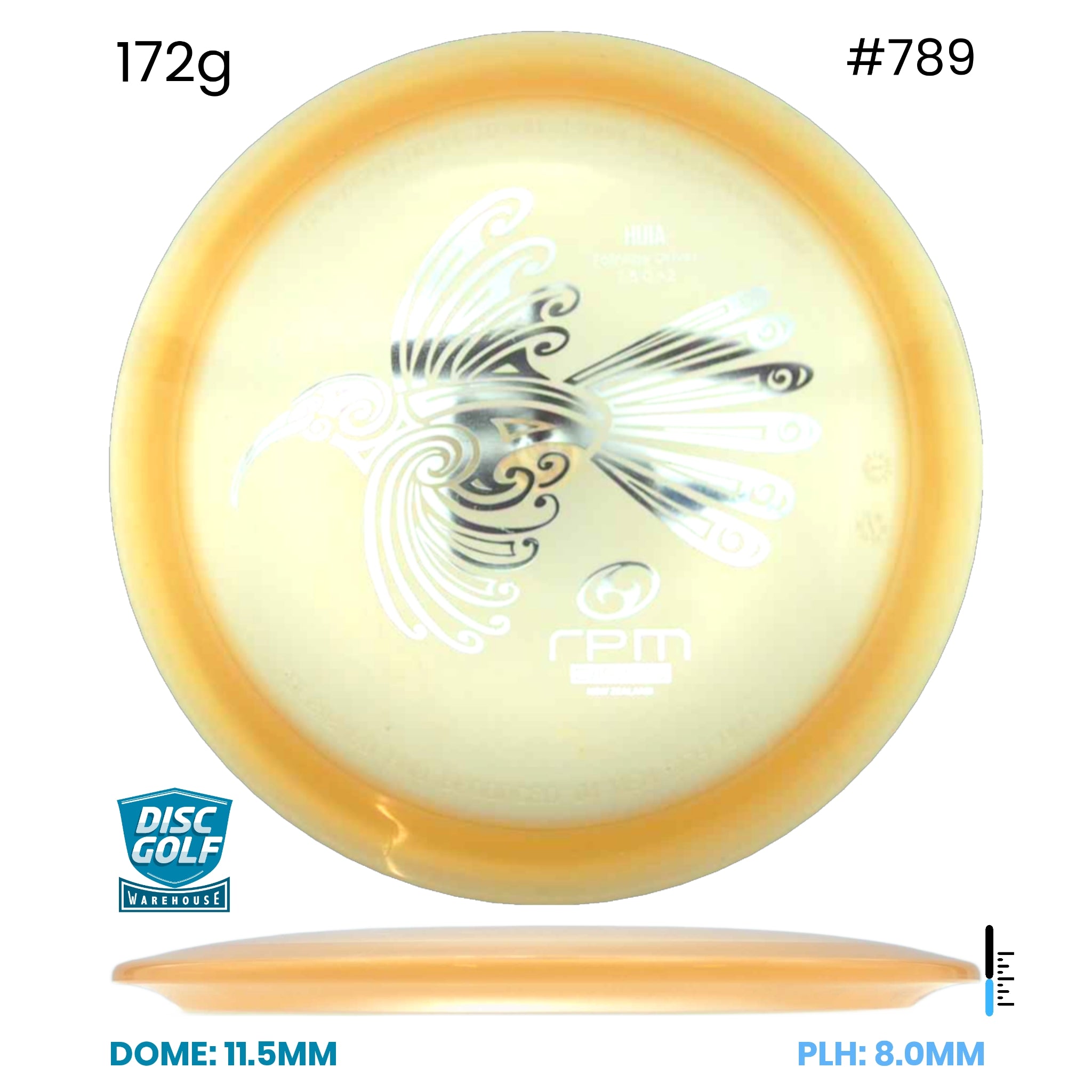 Disc Golf Warehouse RPM Huia - Cosmic Plastic Orange/Silver 172g