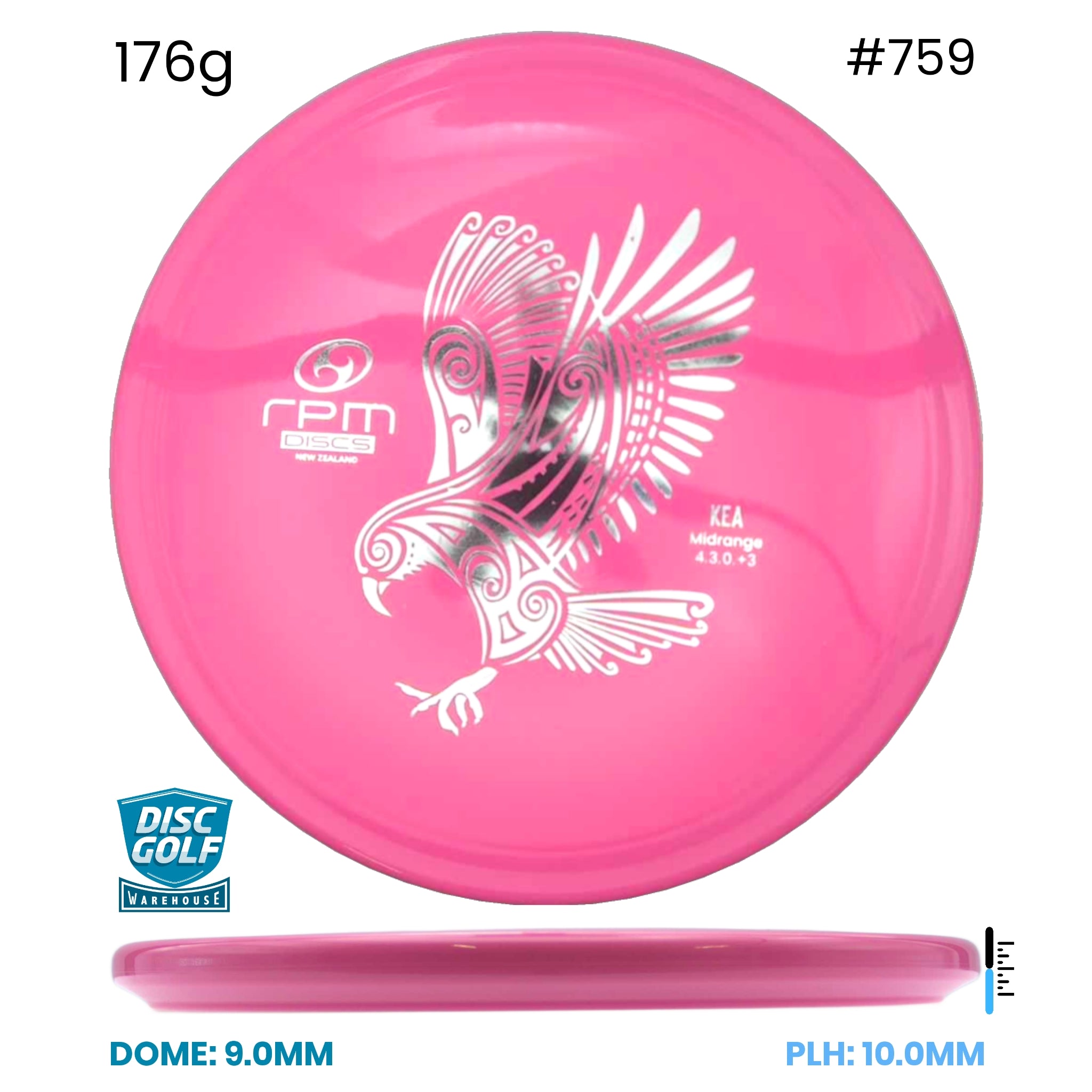 Disc Golf Warehouse RPM Kea - Atomic Pink/Silver 176g