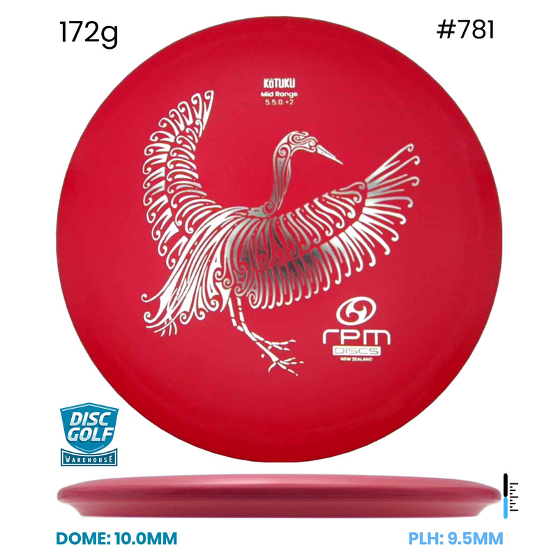 Disc Golf Warehouse RPM Kotuku - Strata Plastic Red/Silver 172g