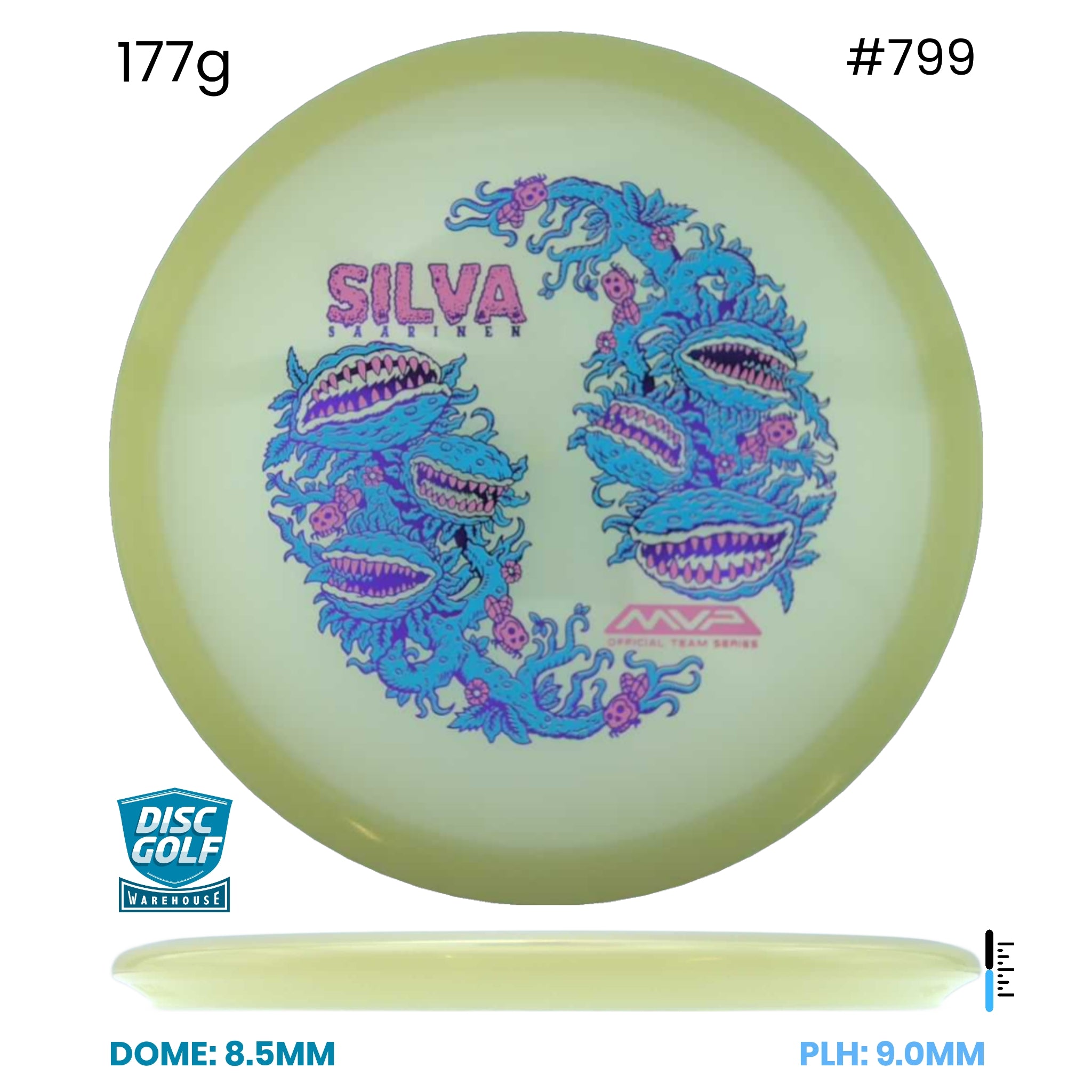 Disc Golf Warehouse Streamline Echo - Eclipse Plastic - Silva Saarinen Halloween Team Series Glow/Blue Stamp 177g