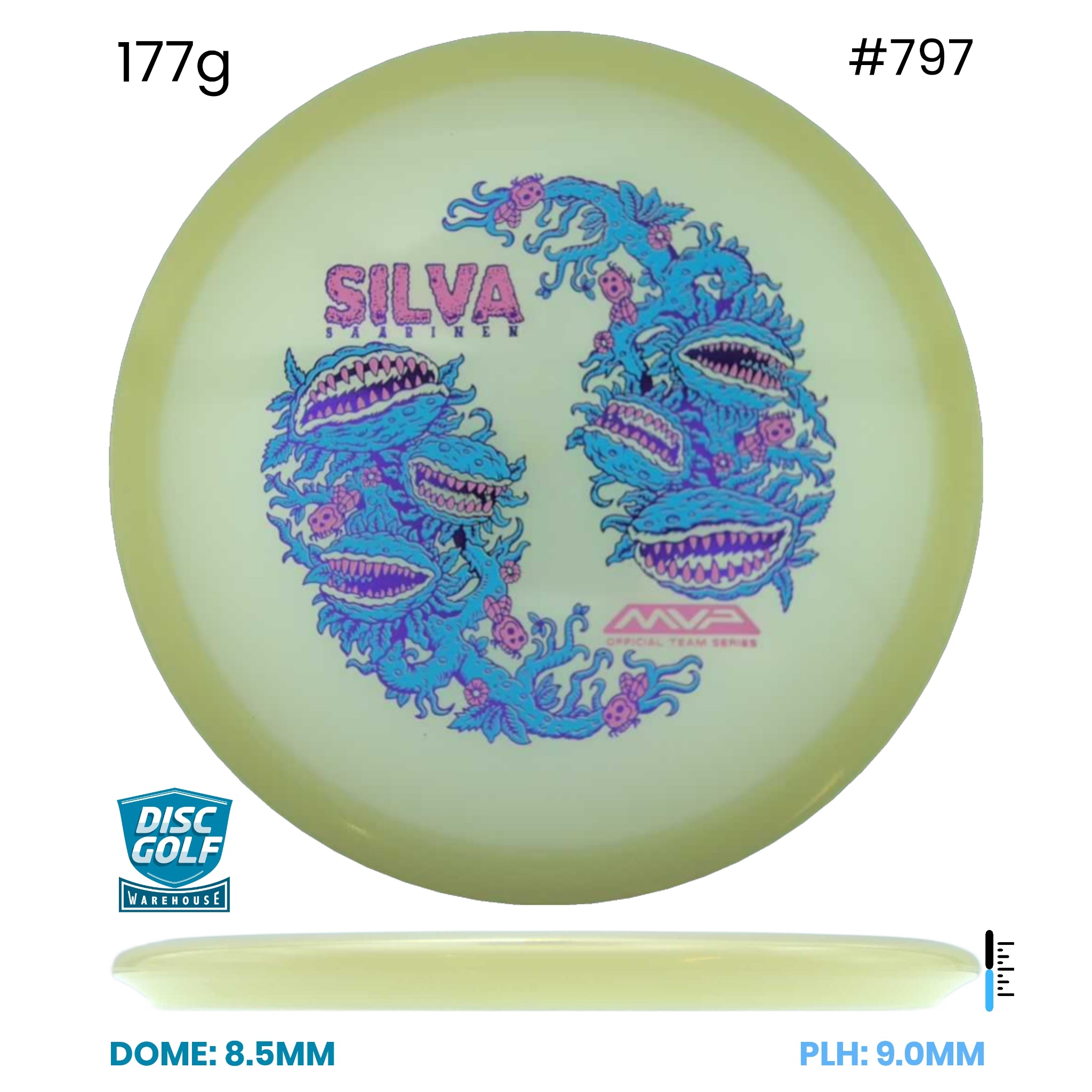Disc Golf Warehouse Streamline Echo - Eclipse Plastic - Silva Saarinen Halloween Team Series Glow/Blue Stamp 177g