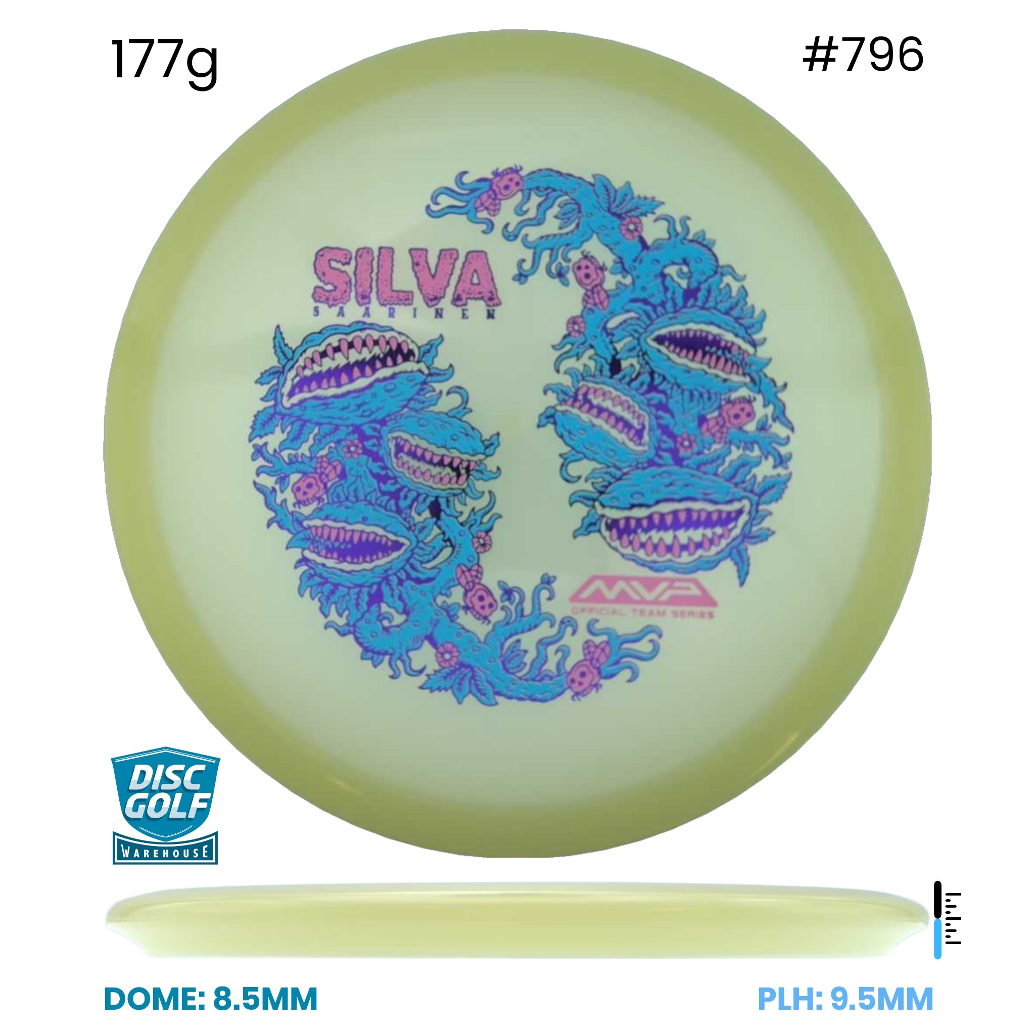 Disc Golf Warehouse Streamline Echo - Eclipse Plastic - Silva Saarinen Halloween Team Series Glow/Blue Stamp 177g