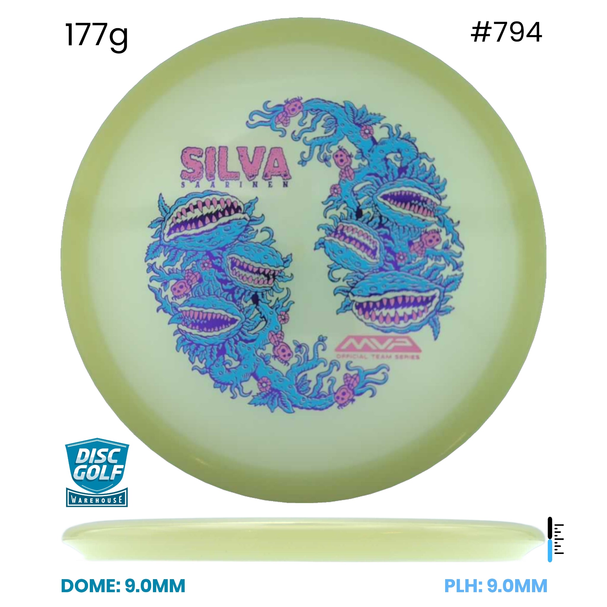 Disc Golf Warehouse Streamline Echo - Eclipse Plastic - Silva Saarinen Halloween Team Series Glow/Blue Stamp 177g