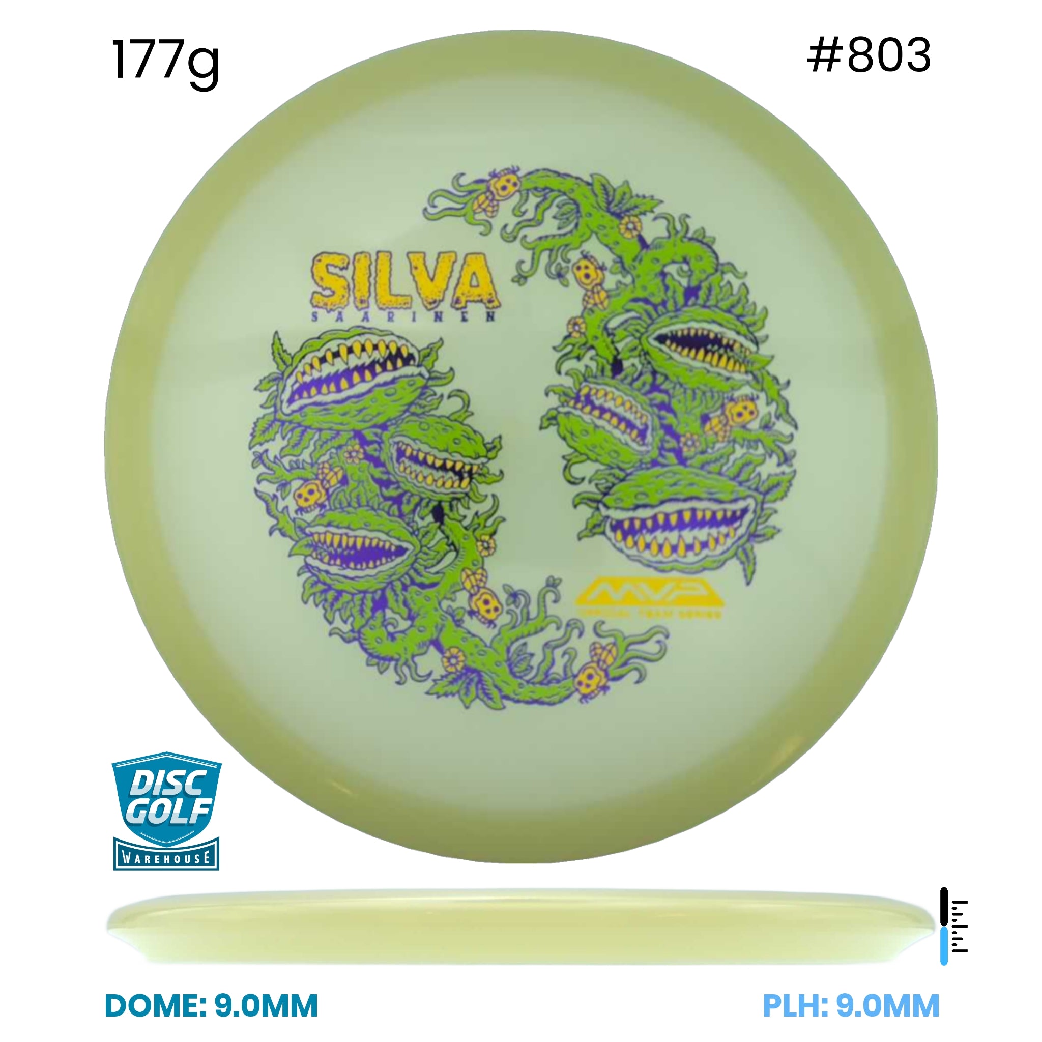 Disc Golf Warehouse Streamline Echo - Eclipse Plastic - Silva Saarinen Halloween Team Series Glow/Green Stamp 177g