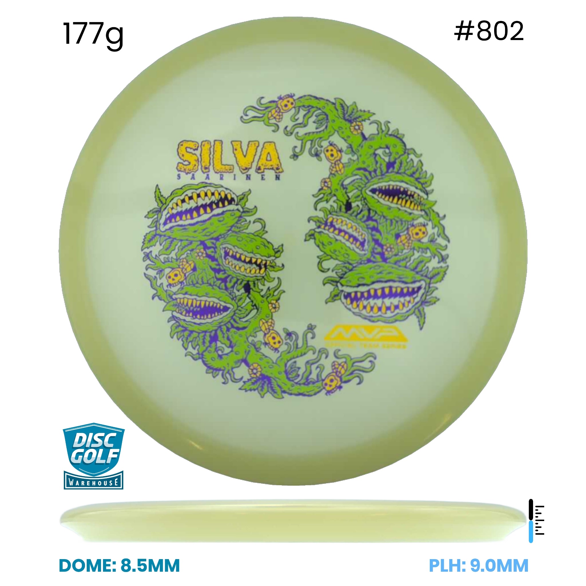 Disc Golf Warehouse Streamline Echo - Eclipse Plastic - Silva Saarinen Halloween Team Series Glow/Green Stamp 177g