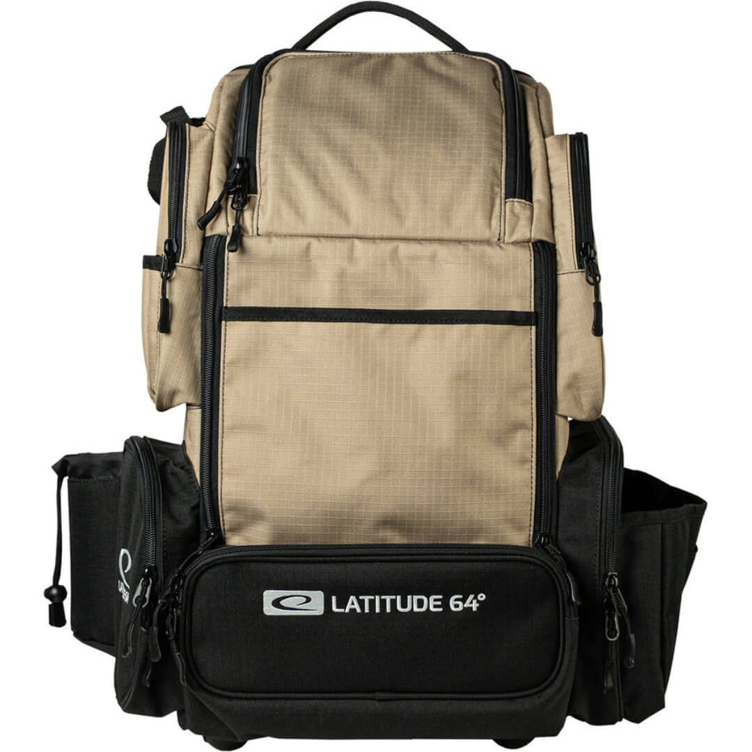 Latitude 64 DG Luxury E5 backpack in Sand/Black, front view