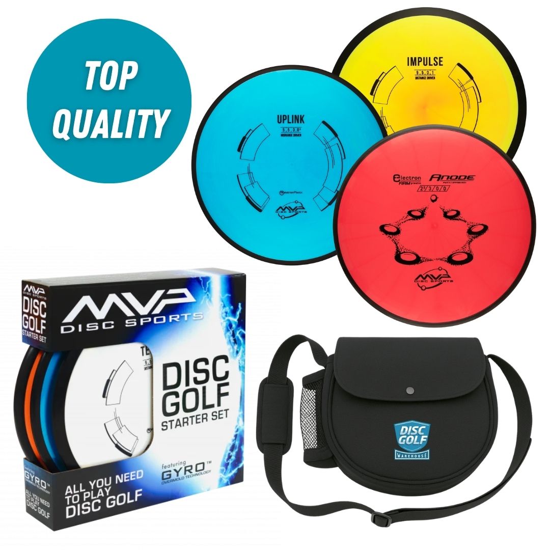 MVP Premium 3 Disc Starter Set with box and DGW Starter Bag, OG Shield — Impulse, Uplink and Anode discs