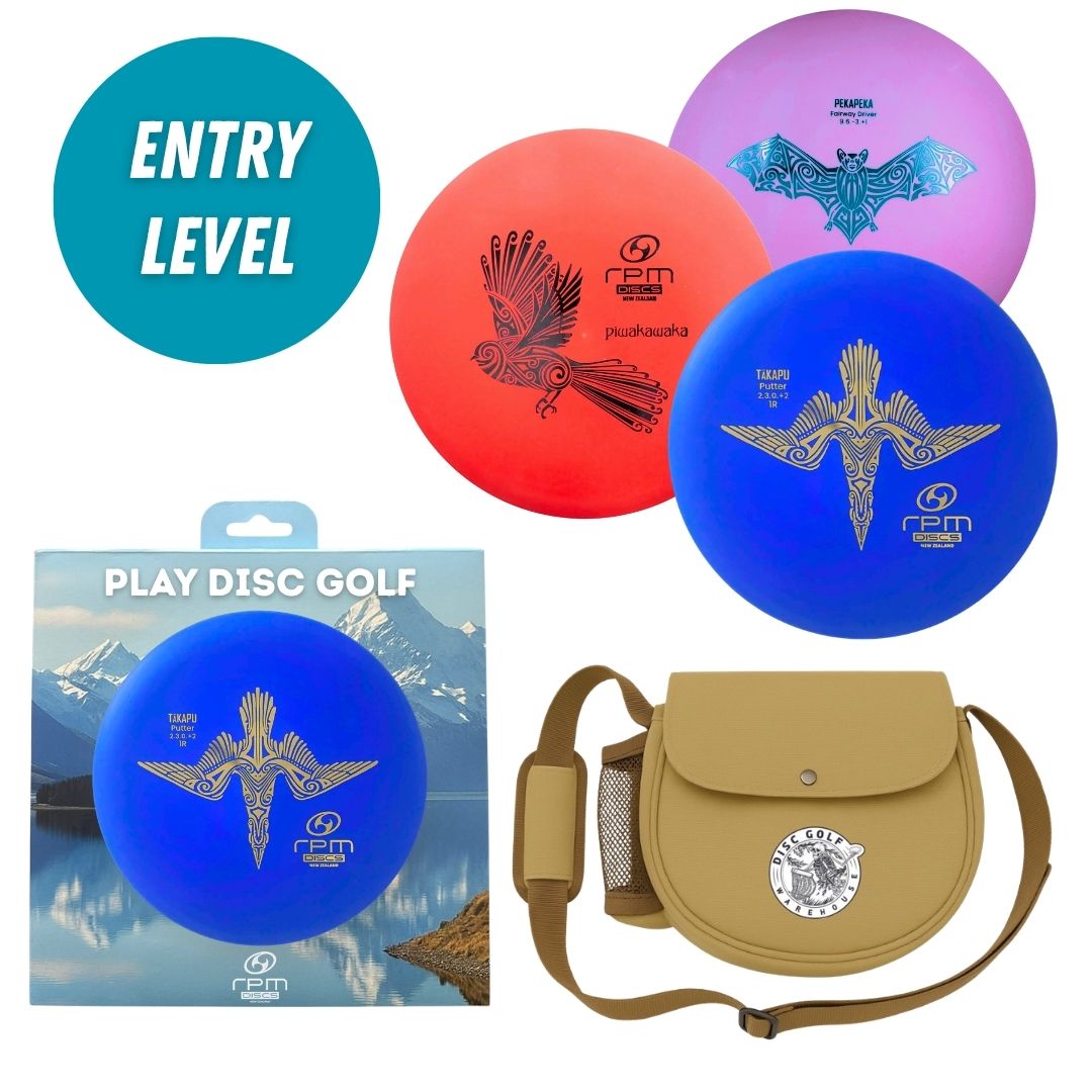 RPM Discs 3 Disc Starter Set with box and DGW Starter Bag, Skull Boy โ Pekapeka, Piwakawaka and Takapu discs