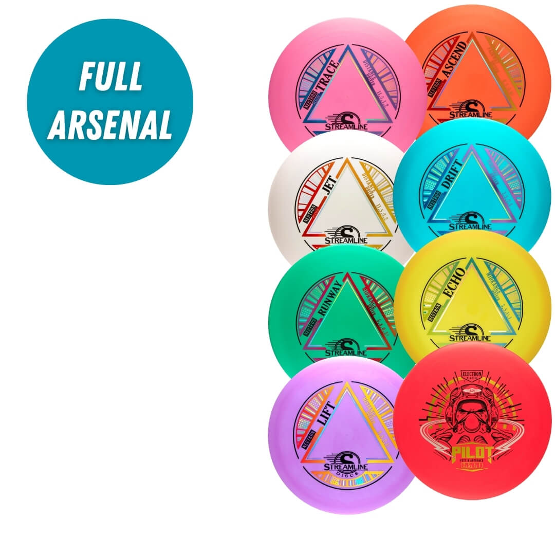 Streamline 8 Disc Starter Set — Trace, Ascend, Jet, Drift, Runway, Echo, Lift and Pilot discs