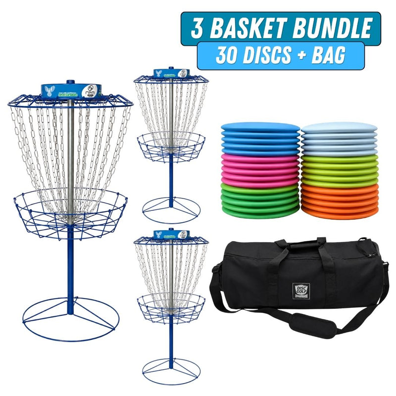 RPM 3 Basket Bundle with 30 Discs and Carry Bag