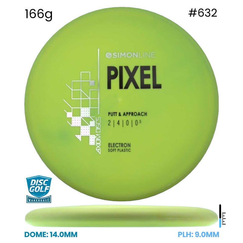 Disc Golf Warehouse Axiom Simon Line Pixel - Electron Soft Plastic Green/Black, Silver 166g