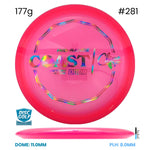 Disc Golf Warehouse Climo Discs Coast - Victory Line Plastic - First Run Pink/Rainbow Holo 177g
