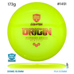 Disc Golf Warehouse Discmania Evolution Origin - Neo Plastic Yellow/Red Metallic 173g