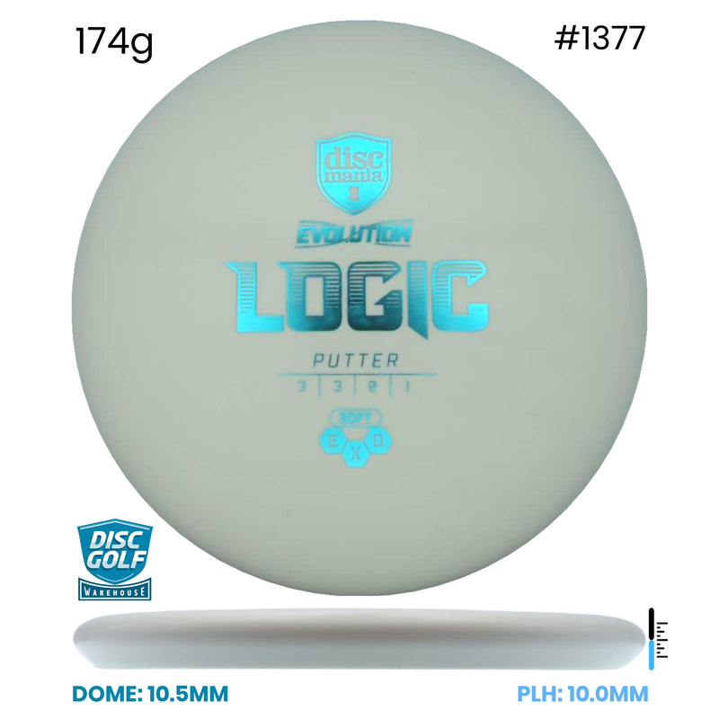 Disc Golf Warehouse Discmania Logic - Soft Exo Plastic White/Blue Metallic 174g