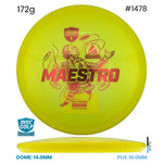 Disc Golf Warehouse Discmania Maestro - Active Premium Plastic Yellow/Red Metallic 172g