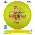 Disc Golf Warehouse Discmania Maestro - Active Premium Plastic Yellow/Red Metallic 172g