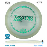 Disc Golf Warehouse Discraft Archer - Z Plastic Clear/Green Metallic 172g