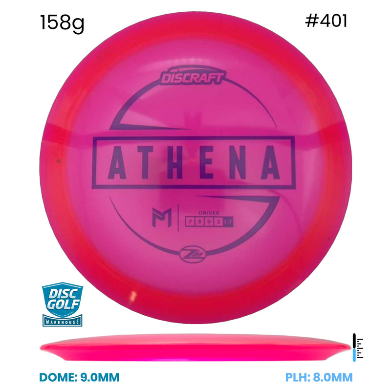 Disc Golf Warehouse Discraft Athena - Paul McBeth Z Lite Plastic Pink/Purple  158g