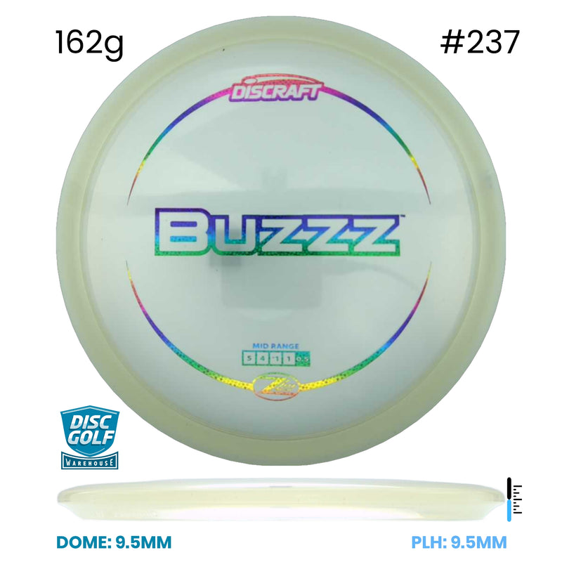 Disc Golf Warehouse Discraft Buzzz - Z Lite Plastic Clear/Rainbow Holo 162g