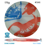 Disc Golf Warehouse Discraft Cicada - Z Fly Dye Plastic Clear/Multicolor 176g