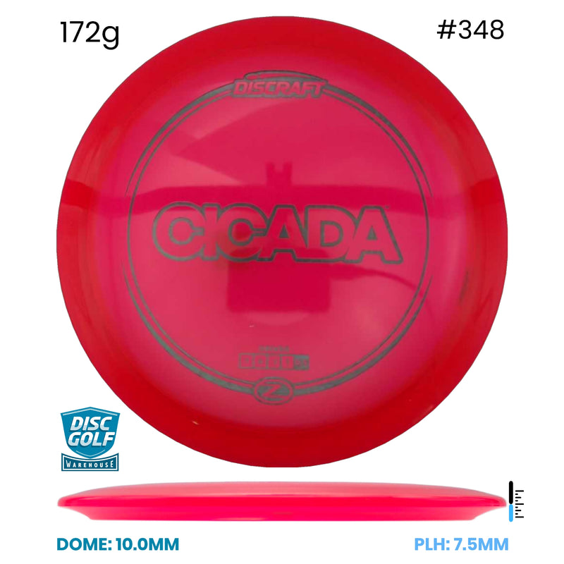 Disc Golf Warehouse Discraft Cicada - Z Plastic Red/Black 172g