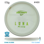 Disc Golf Warehouse Discraft Luna - ESP Blank White Bottom Stamp White/Green Metallic 172g