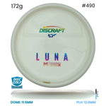 Disc Golf Warehouse Discraft Luna - ESP Blank White Bottom Stamp White/Rainbow Holo 172g