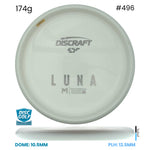 Disc Golf Warehouse Discraft Luna - ESP Blank White Bottom Stamp White/Silver 174g