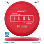 Disc Golf Warehouse Discraft Luna - Putter Line Hard Red/White 173g