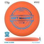 Disc Golf Warehouse Discraft Magnet - Putter Line Soft Orange/Blue Metallic 173g