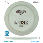 Disc Golf Warehouse Discraft Nuke - ESP Solid White Bottom Stamp White/Gold 172g