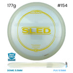 Disc Golf Warehouse Discraft Sled - Z Plastic Clear/#`154/Gold 177g
