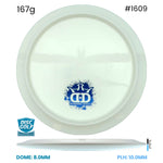 Disc Golf Warehouse Dynamic Discs Felon - Fuzion Plastic - White Bottom Stamp White/Blue Metallic 167g