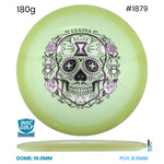 Disc Golf Warehouse Innova Arachnid - Proto Glow Champion Plastic - Halloween Stamp Glow/Purple Metallic, Gold 180g