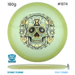 Disc Golf Warehouse Innova Arachnid - Proto Glow Champion Plastic - Halloween Stamp Glow/Purple Metallic, Gold 180g