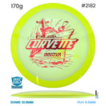 Disc Golf Warehouse Innova Corvette - Halo Star Plastic Yellow/Red Metallic 170g