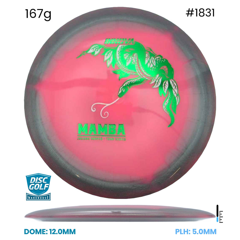 Disc Golf Warehouse Innova Mamba - Proto Glow Halo Star Plastic - Juliana Korver 2026 Tour Series Pink/Blue Metallic, Green Metallic 167g