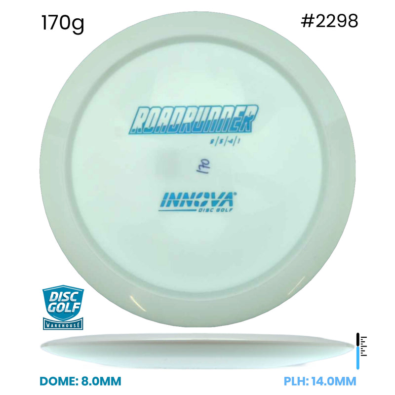 Disc Golf Warehouse Innova Roadrunner - Star White Bottom Stamp Plastic White/Blue Metallic 170g